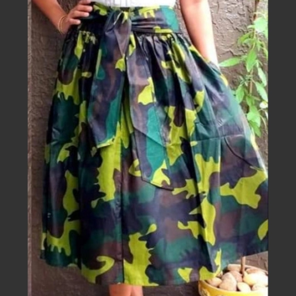 Camouflage Print Women's Skirt